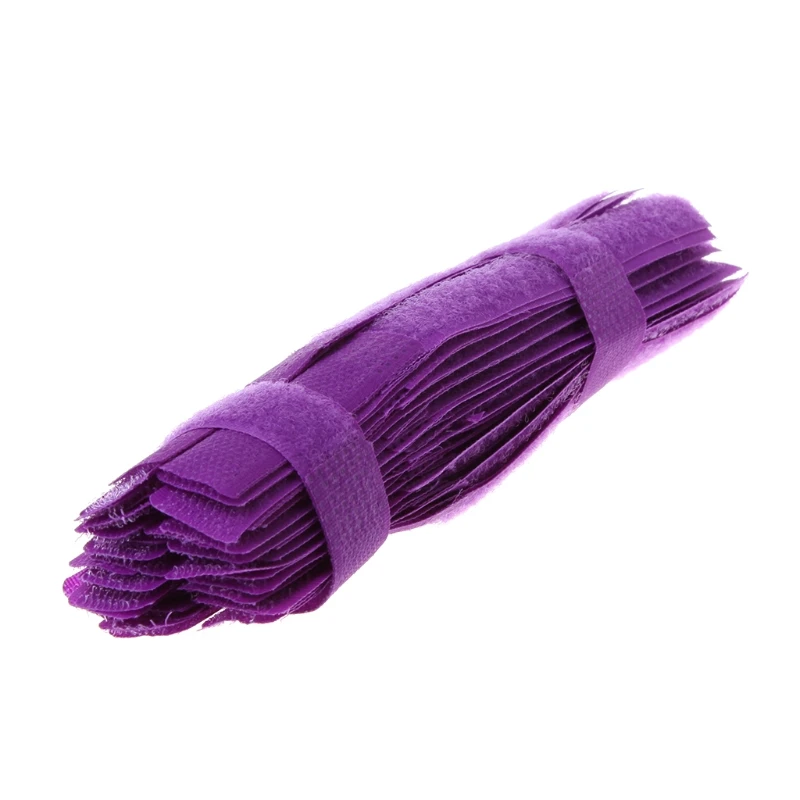 Purple 50 шт многоразовый крепежный красочный протектор провода Органайзер для провода управление Органайзер наушники мышь Галстуки - Цвет: Purple