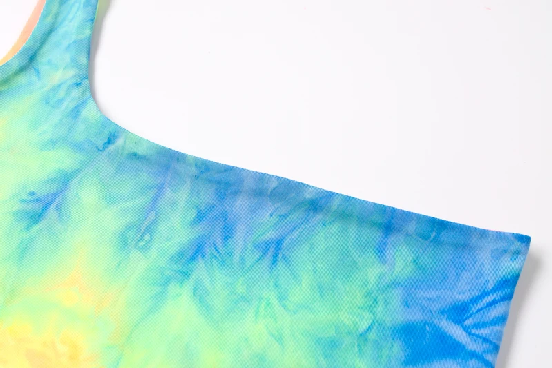 Dulzura, летний женский укороченный топ, майка, топы, майки, сексуальные, tie dye, на одно плечо, уличная одежда, праздничные, вечерние, милый бюстгальтер без косточек одежда