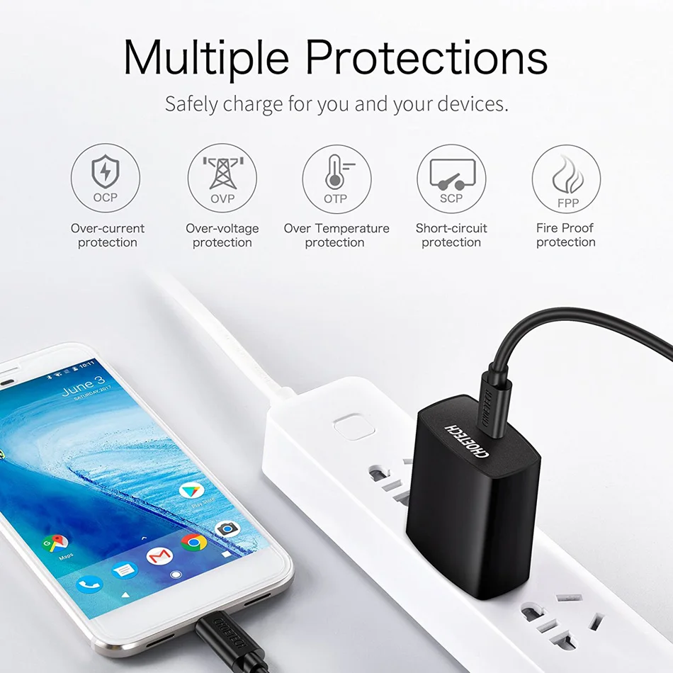 CHOETECH быстрое зарядное устройство usb type-C зарядное устройство PD 18 Вт Зарядное устройство для мобильного телефона для iPhone X XS 11 Pro Max зарядное устройство Xiaomi Phone PD зарядное устройство