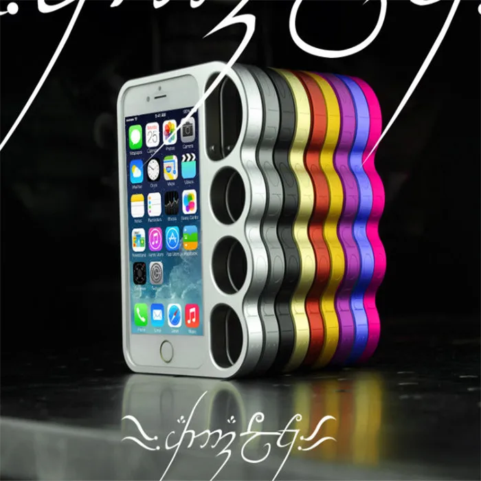 Крутой металлический костяшки стиль палец бампер для iPhone 6S 6 Алюминий Властелин