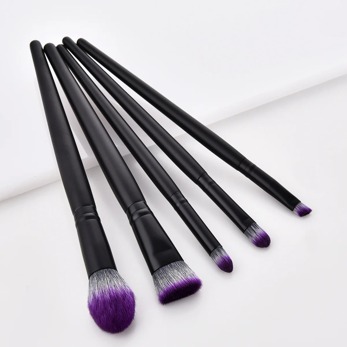 Purple Профессиональные инструменты для макияжа, набор кисточек для макияжа, Тональная основа, пудра, румяна, тени для век, кисть для бровей, ресниц, косметика, кисть для смешивания - Handle Color: Purple
