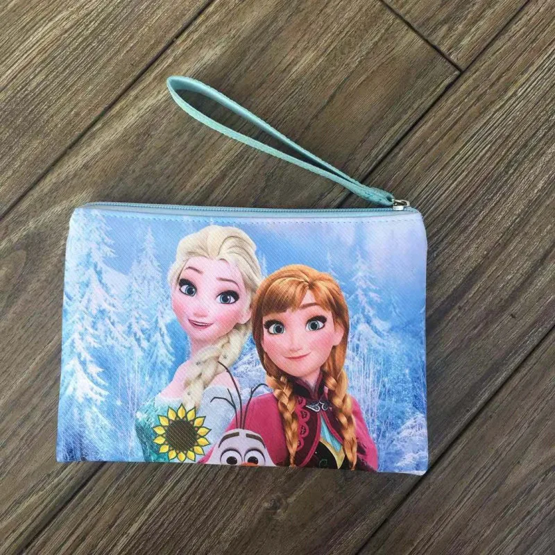 Disney детский мультфильм принцесса Кошелек для монет для девочек большой карандаш сумка для хранения Замороженные Милые простые студенческие сумки - Цвет: D