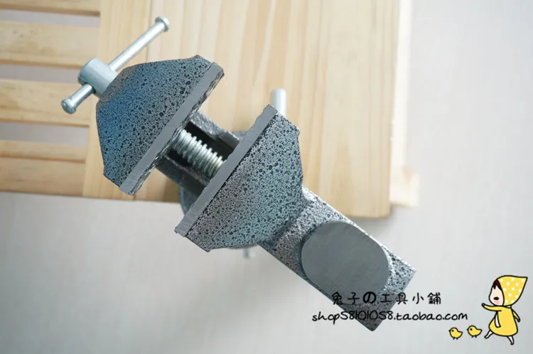 65 мм маленькие настольные мини тиски чугунные DIY верстачные с вращением на 360