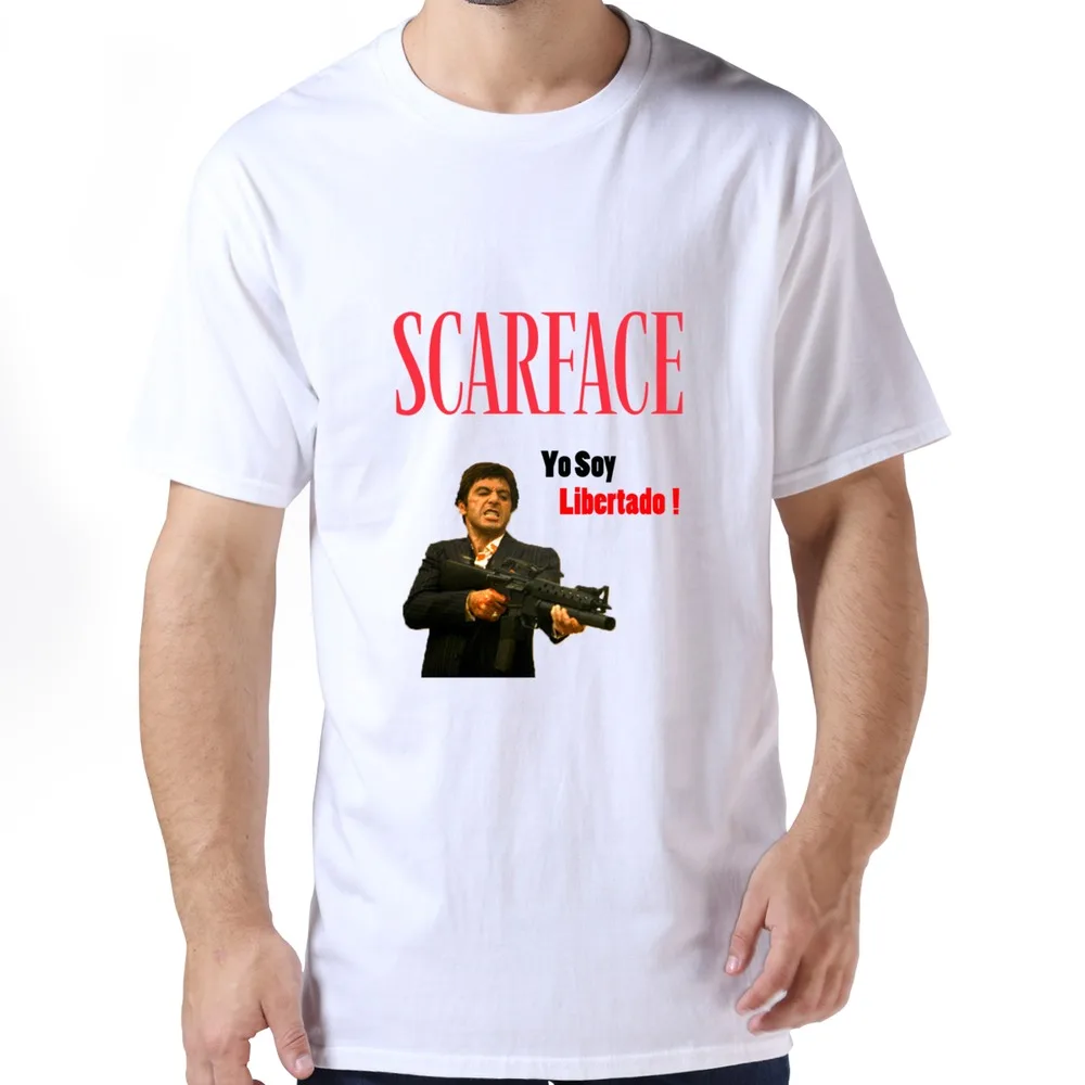 new Scarface t shirts korean style o collar men swag shirt for guy | Мужская одежда