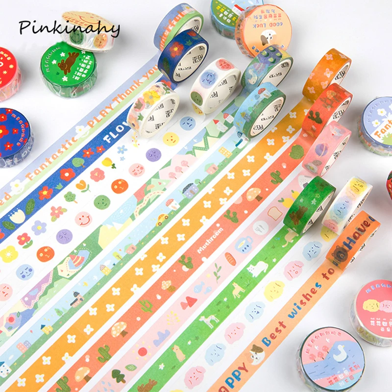 1 шт. декоративный скотч с цветочным принтом для скрапбукинга со скрапбукингом