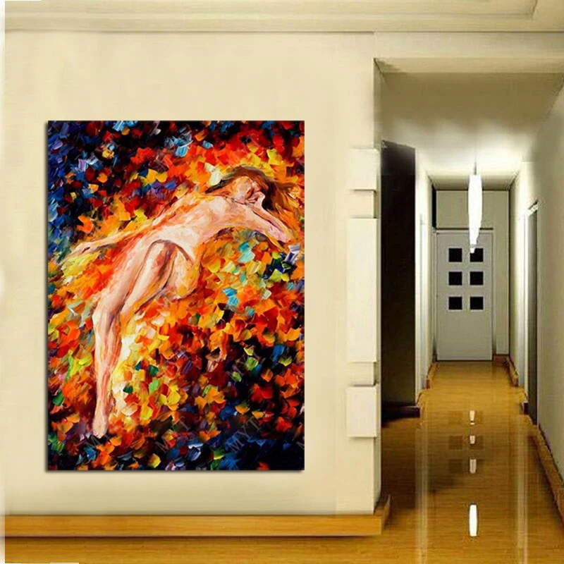 Абстрактная девушка декоративные настенные картины ручная роспись фигурка