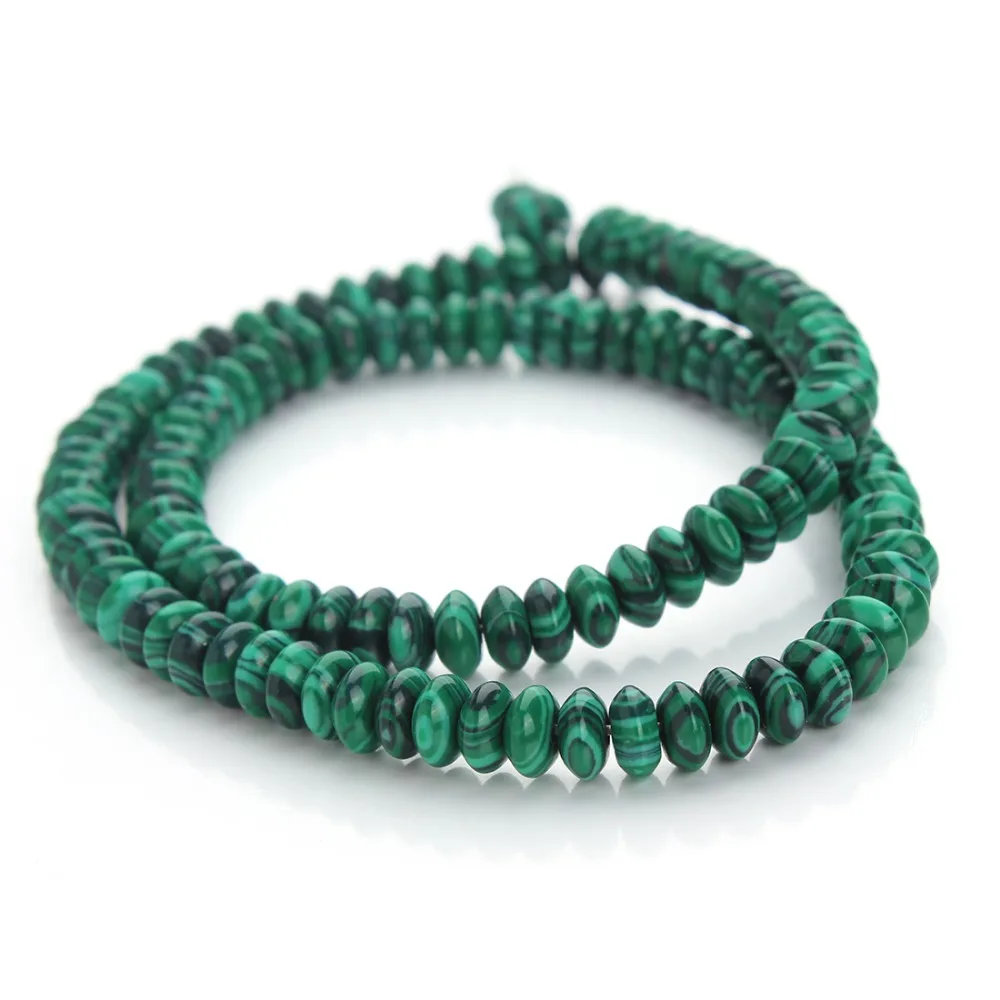130pcs/string Round Flat Malachite Crystal Goldstone Bead Natural Stone Beads 3*6mm for DIY Bracelet Necklace Jewelry Making | Украшения и