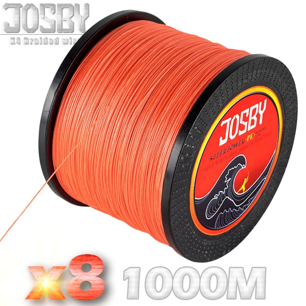 JOSBY бренд 1000 м 8 нитей разноцветный PE плетеный провод многонитевая рыболовная