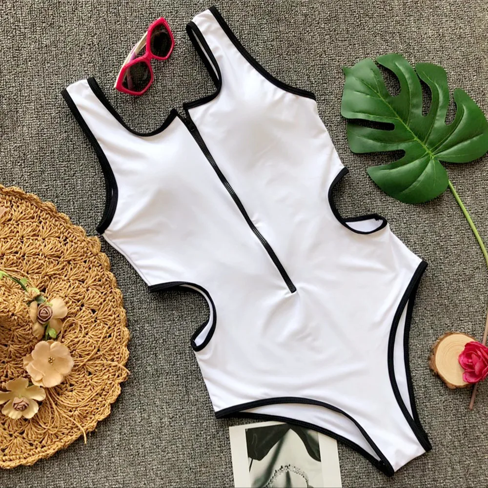 One Piece Swimsuits for Women High Cut White Red Solid Bikini Brazilian Girls micro Swimwear 2018 Sexy Swimming Suit | Спорт и