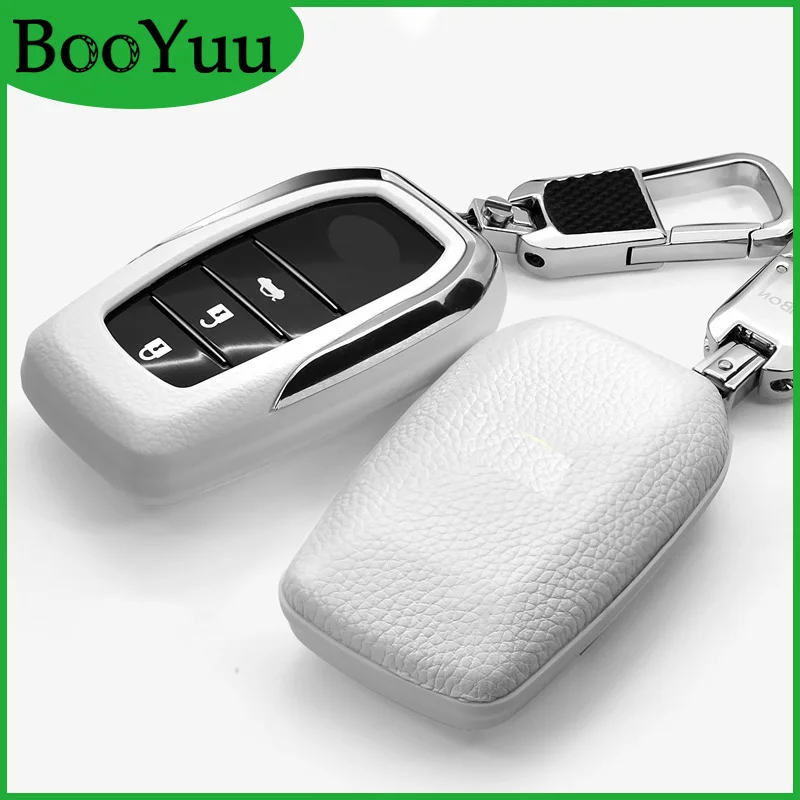 BooYuu брелок из воловьей кожи чехол для автомобильного ключа Toyota RAV4 Reiz Crown Levin YARiS Prado