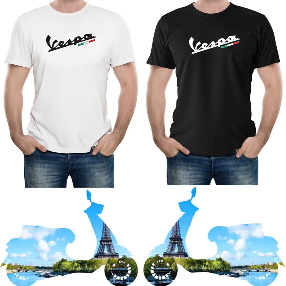 Для Vespa GT GTS GTV 125 150 200 250 300 LX LXV150 Sprint футболка 100% хлопковые летние шорты рукав