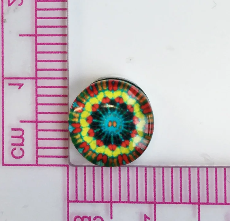 Оптовая продажа 10 шт. смешанных стилей эмалевые декоративные узоры стеклянные