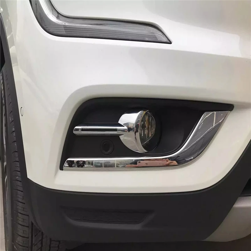 

WELKINRY car auto cover styling For Renault Koleos 2016 2017 2018 Samsung QM6 ABS chrome front head fog lamp light sticker trim