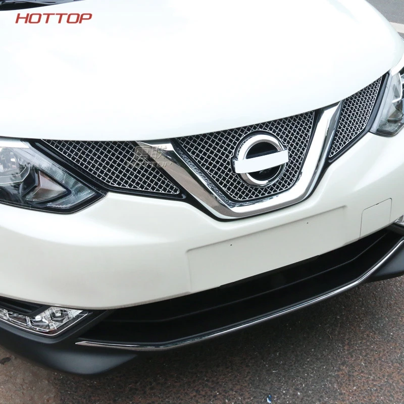 Подходит для Nissan Qashqai Высокое качество нержавеющая сталь алюминиевый сплав передняя отделка сетчатая решетка отделка