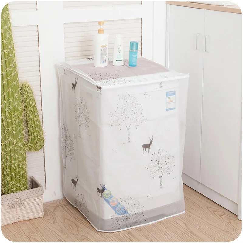 Прозрачный чехол для стиральной машины с принтом солнцезащитное покрытие дома