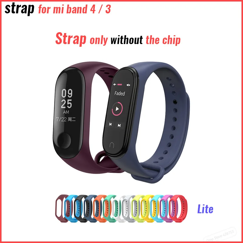 Lite ремешок для Xiaomi mi Band 4/3 mi band-4 многоцветный дополнительный прочный светильник