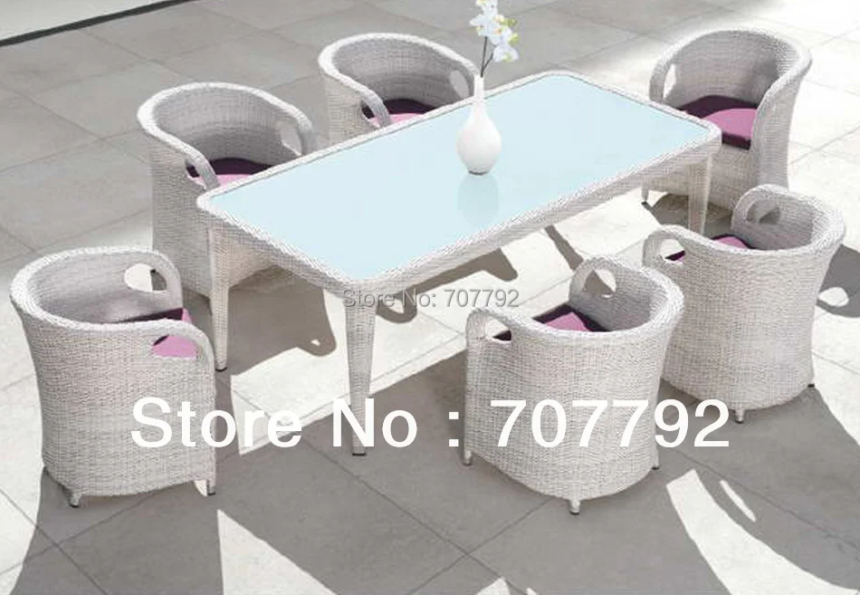 Уличная мебель из ротанга обеденный стол и стул новый дизайн|rattan dining table|table and chair