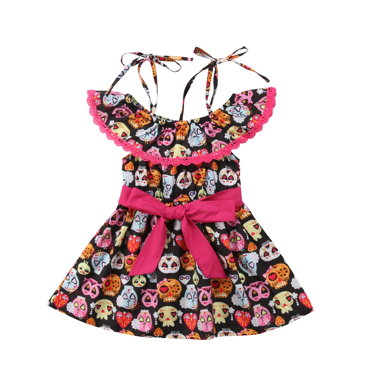 Платье emmababy на Хэллоуин для маленьких девочек Кружевное платье-пачка с открытыми