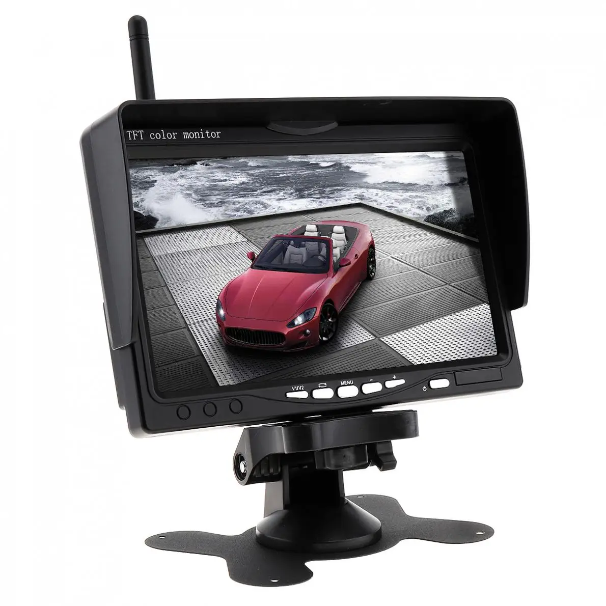 

7 Inch 12V TFT LCD Car Monitor Wireless Version HD Display Camera Reverse Assistance Camera Paking System with 18IR LED camera