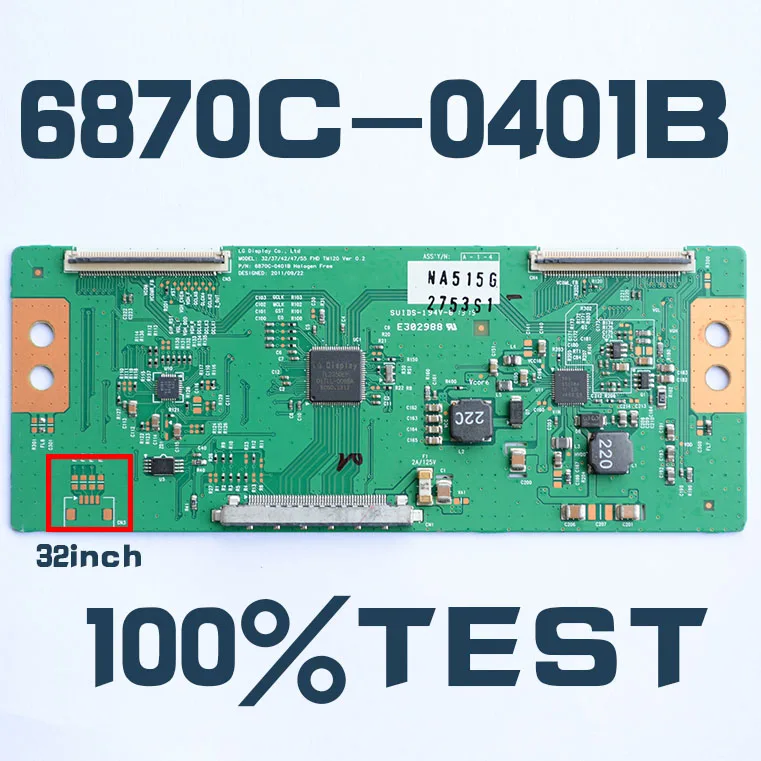 Розничная по 1 ЖК-дисплей 6870C-0401B материнскую плату 37/42/47/55 FHD TM120 0,2 для 32LS5600 32 светодиодный ТВ T-CON - Цвет: 6870C-0401B32inch