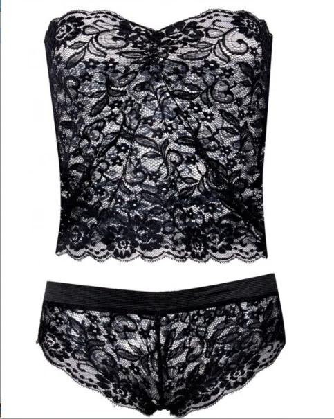Sexy Lace Bra Set Womens Babydoll Black White Transparent Underwear Sleepwear Lenceria Nightgown Hot Erotic Lingerie