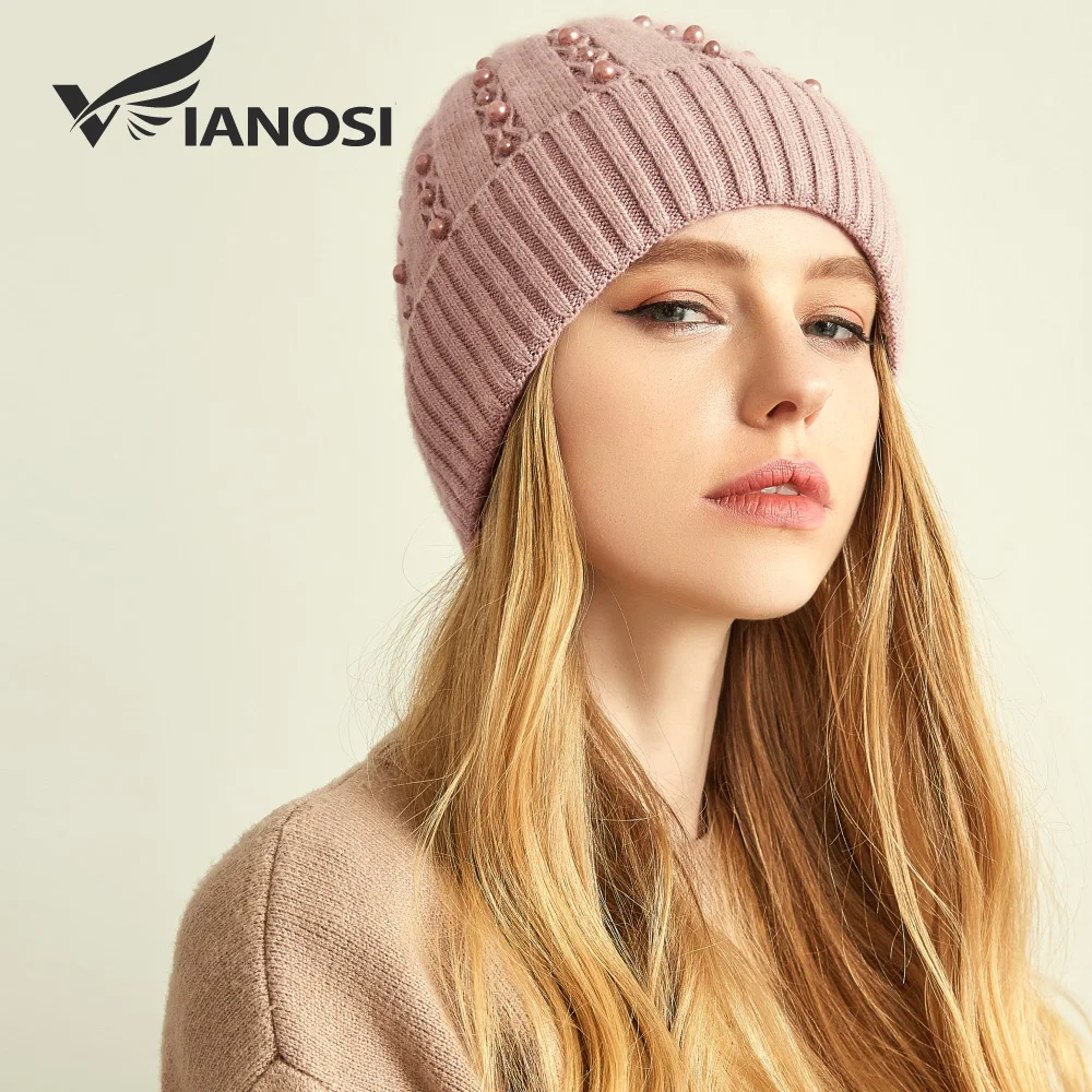 VIANOSI женские шапки шерстяные повседневные зимние брендовые gorros Mujer Invierno толстые