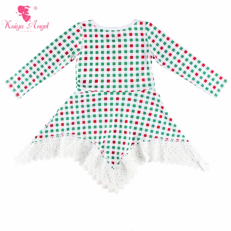 Kaiya Angel Hot Sales Baby Girls Plaid Dresses Full Sleeve Autumn Style Clothes 2018 Children Boutique Christmas Dress | Детская одежда