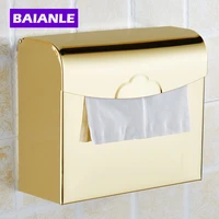 free shipping multi color wall mount waterproof toilet paper holder stainless steel bathroom tissure paper box