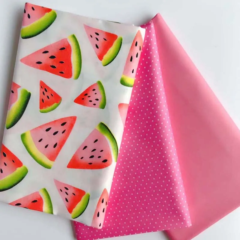160 см ширина, Свежий фрукт, красный арбуз, розовый кирпич, 100% хлопчатобумажная ткань, детская ткань, подушка для платья