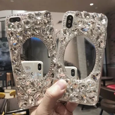 Мобильный телефон чехлы для iPhone 5S 6 7 8 Plus Модный Блестящий зеркальный Мягкий чехол