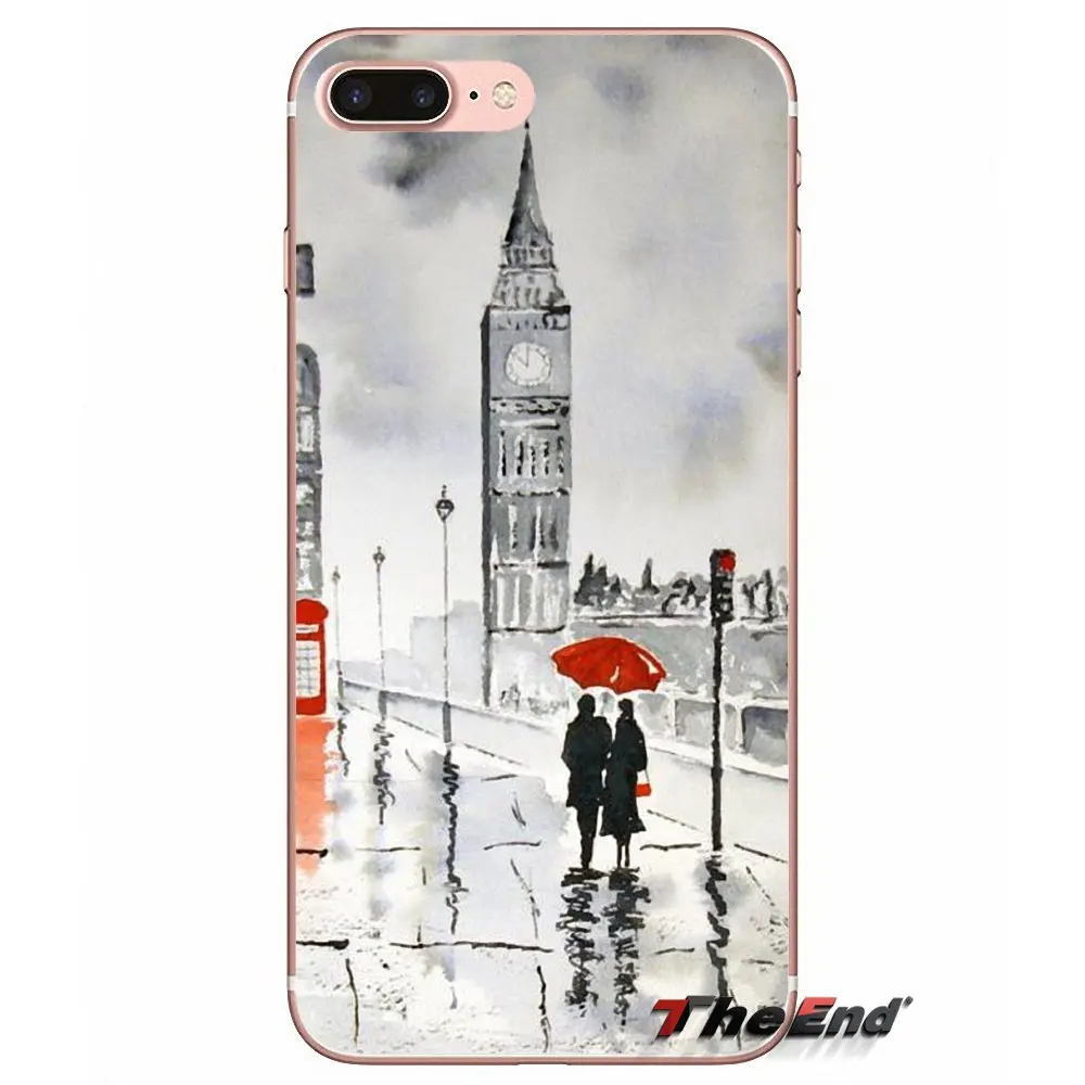 Прозрачный ТПУ чехол для iPhone X 4 4S 5 5S 5C SE 6 6S 7 8 Plus Samsung Galaxy J1 J3 J5 J7 A3 A5 2016 2017 UK British London Big