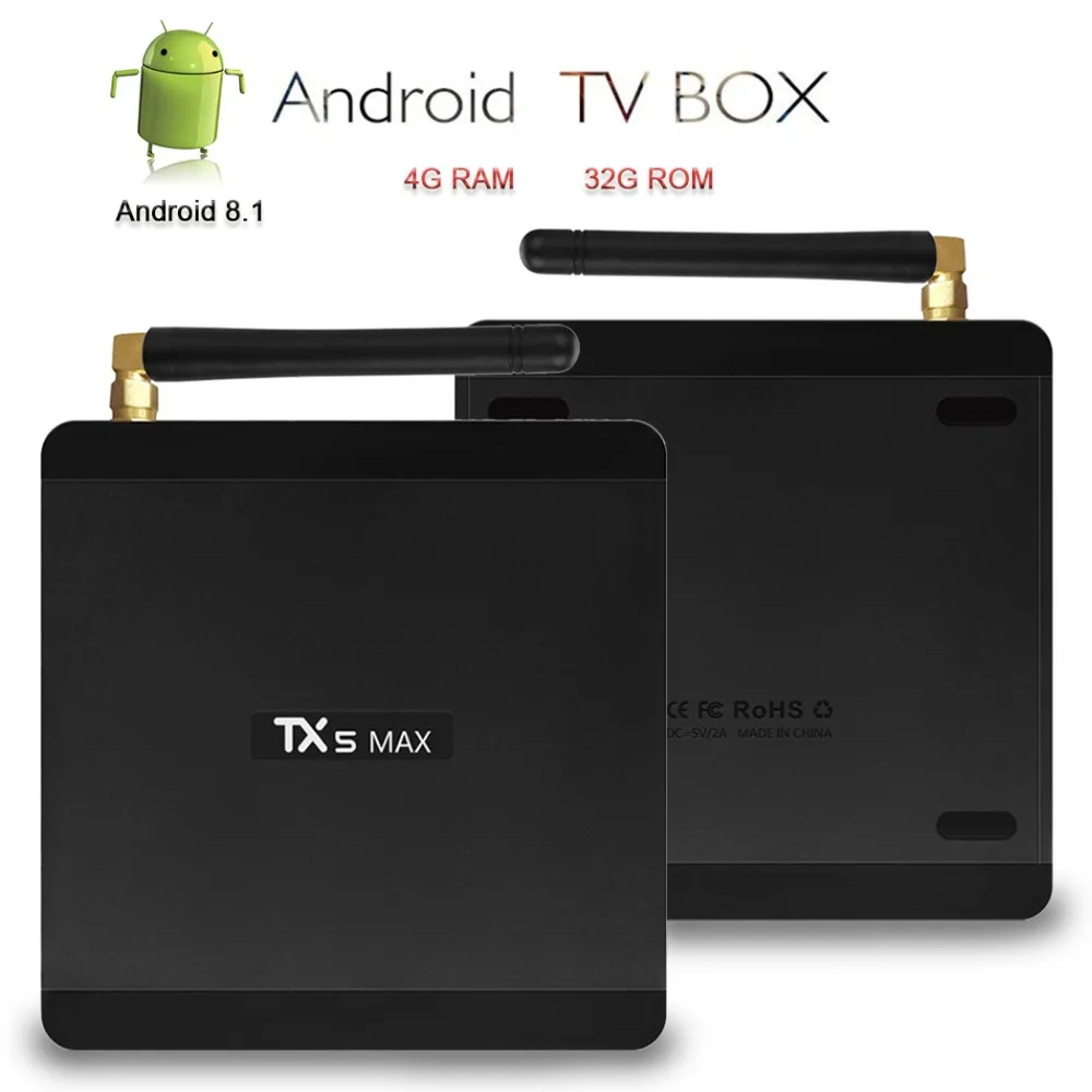 Satxtrem TX5 MAX ТВ Box Android 8 1 Amlogic S905X2 4 K Smart Декодер каналов кабельного телевидения DDR4 г 32 2