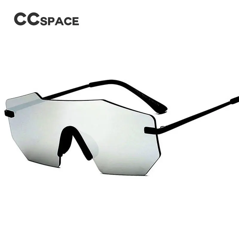 CCSPACE, прямоугольные Соединенные линзы, крутые солнцезащитные очки для мужчин и женщин, Серебряные очки, фирменный дизайн, очки с защитой от ультрафиолета 45198
