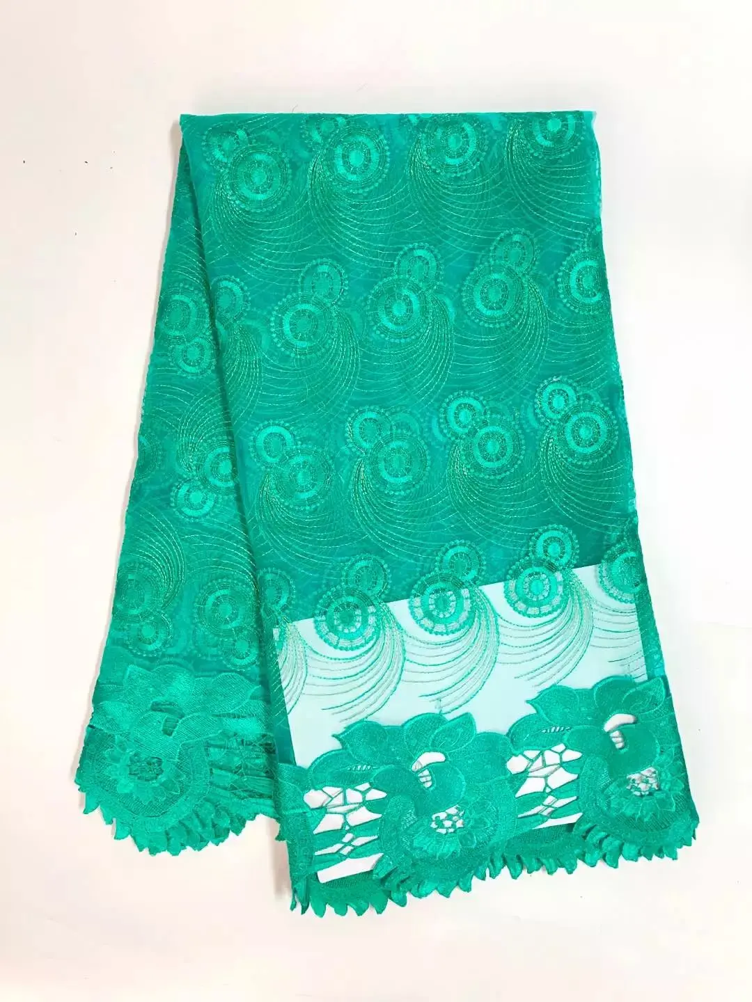 

2019 Latest African French Lace Fabric High Quality African Tulle Lace Fabric For Wedding.Sky Blue Color Nigerian lace fabric 76