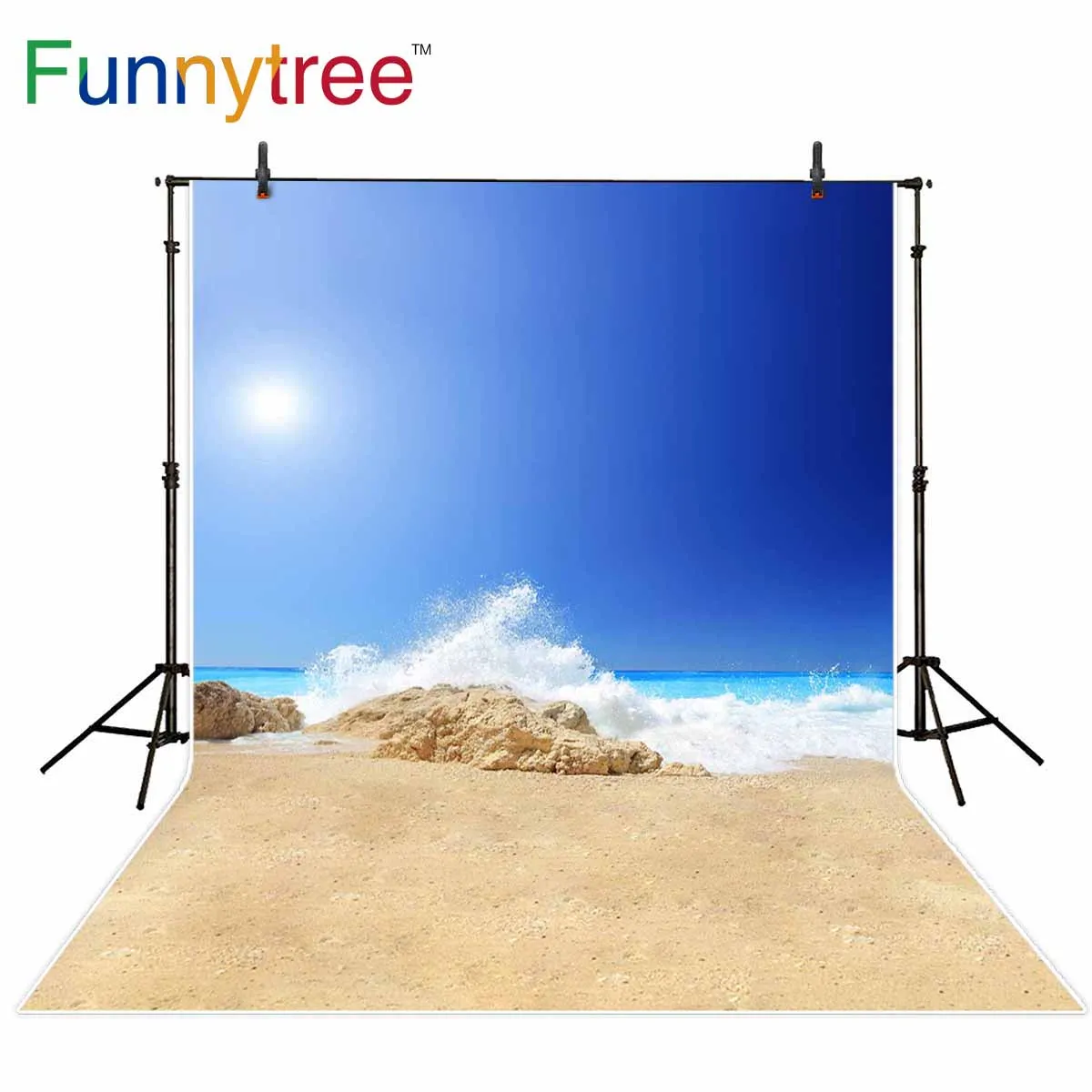 Funnytree backgrounds for photography studio summer beach sea wave nature landscape professional backdrop photocall photobooth |