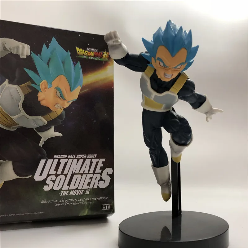 Dragon Ball Z темно-синяя Gogeta Goku Vegeta Ultimate Soldier Movie Ver. Против Супер броли битва ПВХ экшн-фигурка Драконий жемчуг зет 23 см