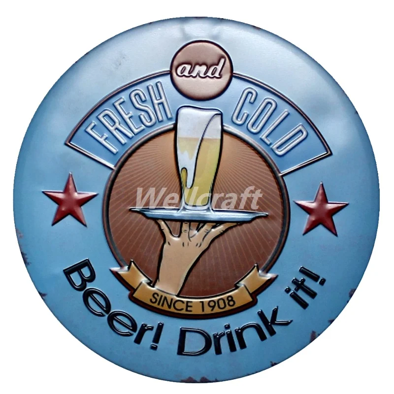 [WellCraft] PIN UPBEER Цитата пиццы в жестяная вывеска табличка стена с картиной под заказ