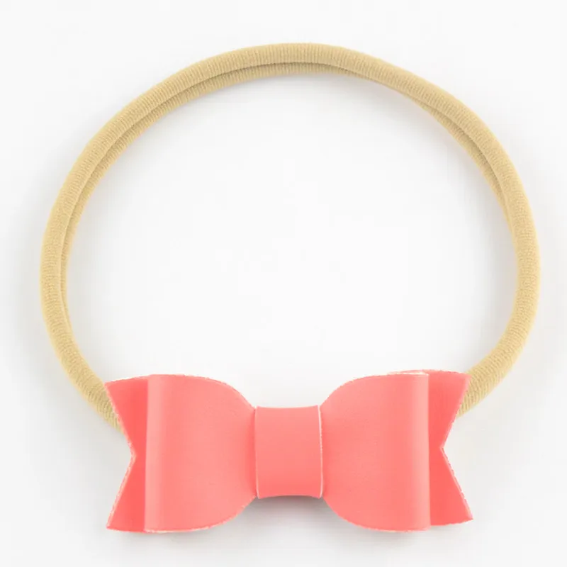 Повязка на голову из мягкой синтетической кожи с бантом 40 шт./лот |