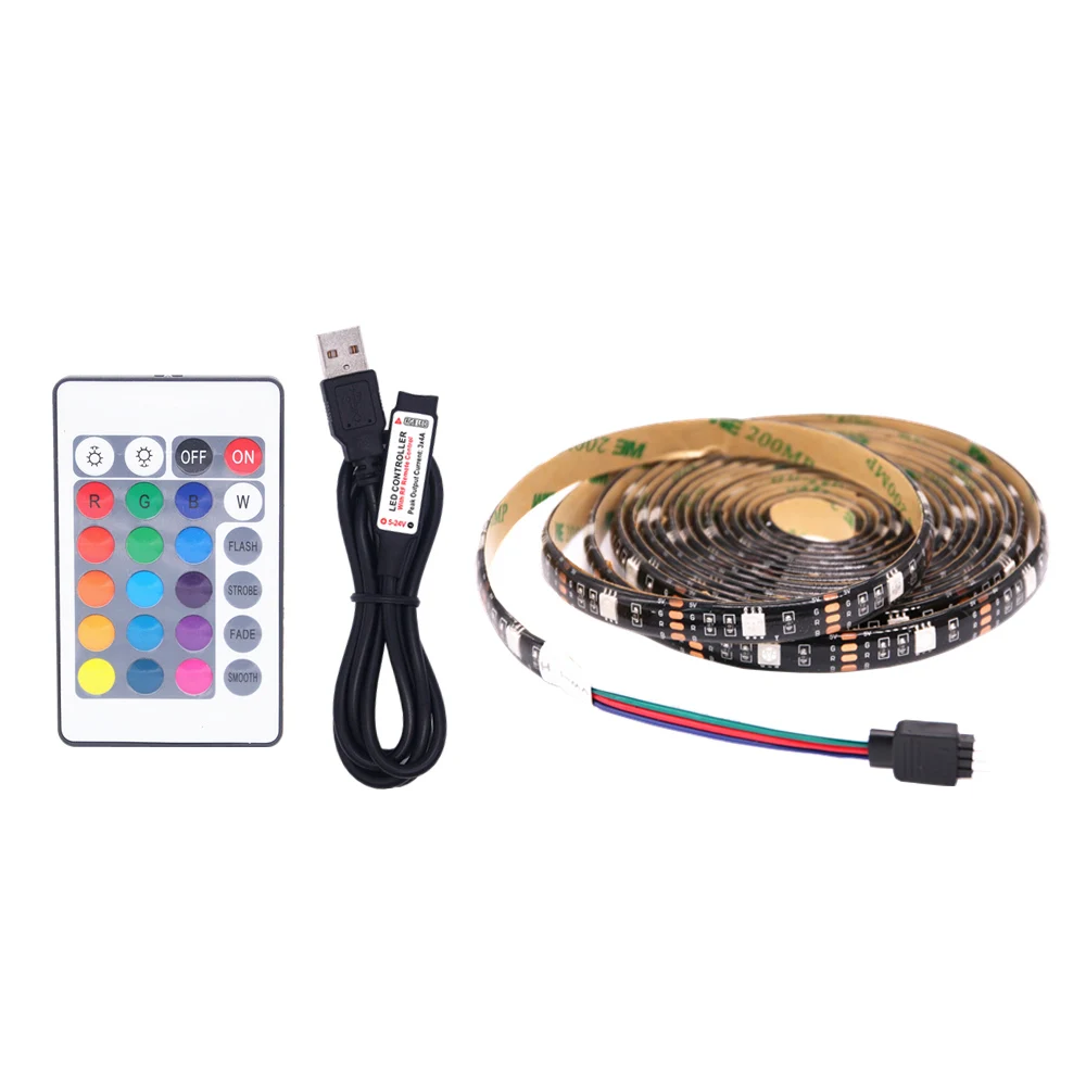 5050 DC 5 V USB Светодиодная лента водонепроницаемый RGB светодиодный гибкий фонарь для