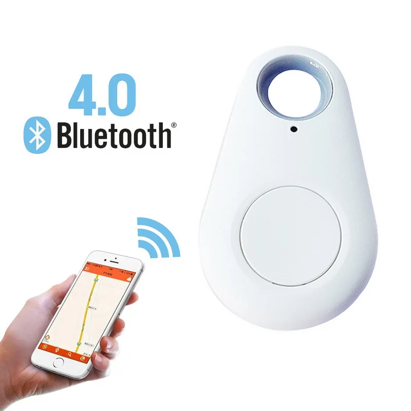 white Мини Смарт Bluetooth gps трекер локатор сигнализации бумажник искатель брелок для ключей Pet трекер ребенок Carphon телефон анти потеря напоминание - Color: white