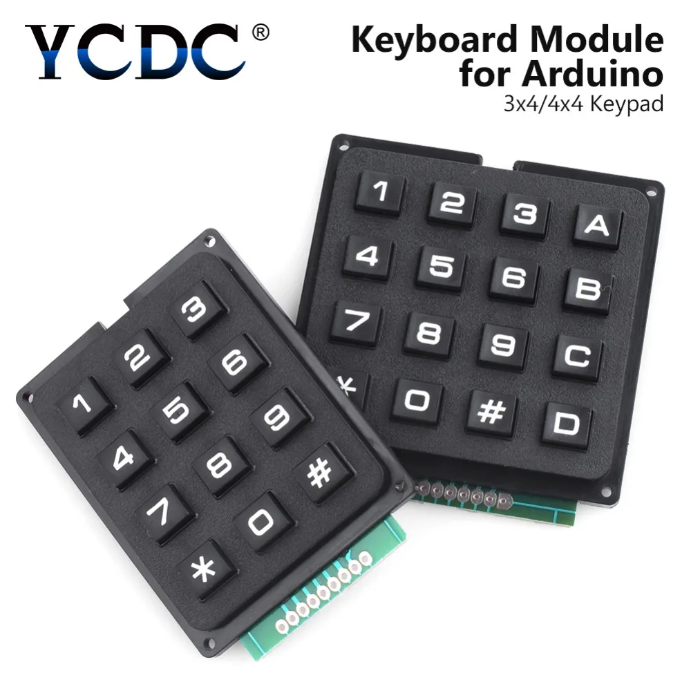 Матричный модуль клавиатуры 4x4/3x4 используется ключ PIC AVR Stamp Sml 4*4/3*4 пластиковый