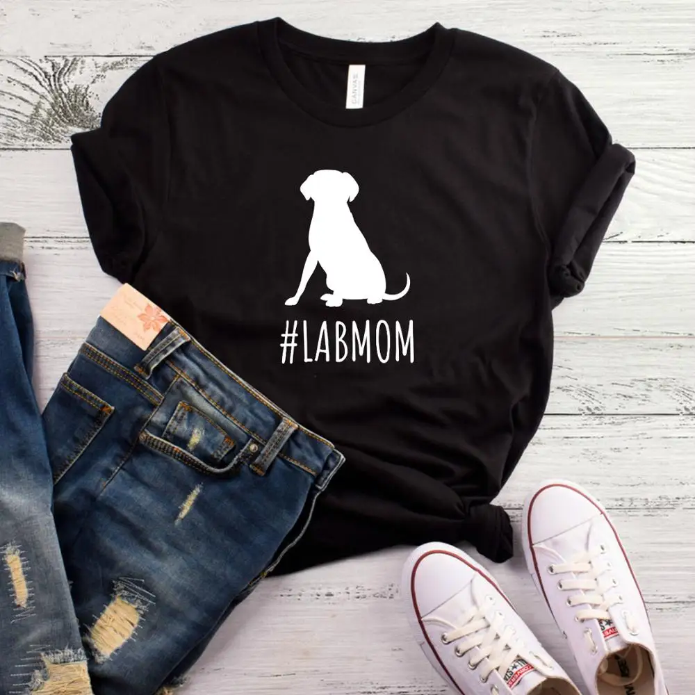 

Женская футболка Labmom с принтом, хлопковая Повседневная забавная Футболка для леди, футболка для молодых девушек, высокое качество, Прямая п...
