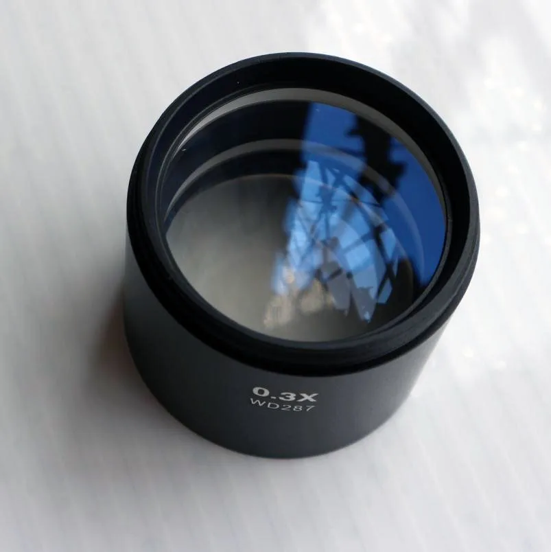 Объектив ESHINEY 0.3X для стерео микроскопа с 1 7/8 &quotWD 287 мм|objective lens|lens for microscopemicroscope barlow