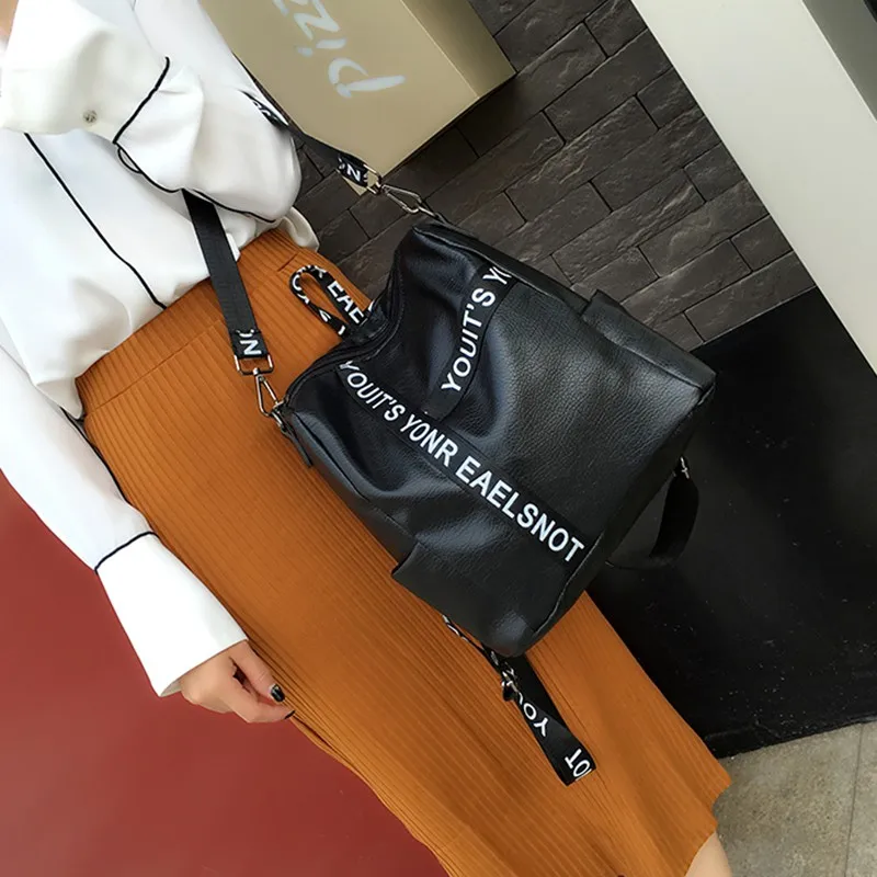 Женский рюкзак с цепочкой и буквенным принтом Модный повседневный из