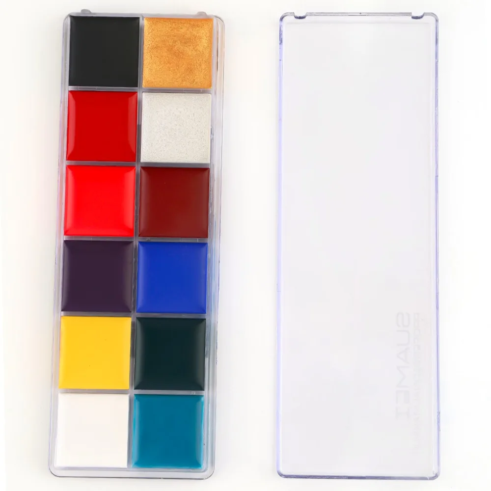 

1 Set 12 Colors Professional Flash Tattoo Face Body Paint Oil Painting Art Drop Shipping Wholesale body art