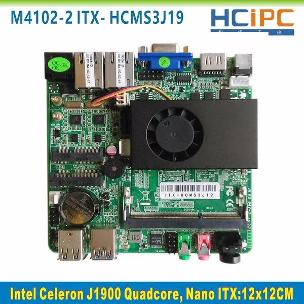 HCIPC ITX-HCMS3J19, Celeron J1900 четырехъядерный Nano ITX материнская плата, Встроенная плата