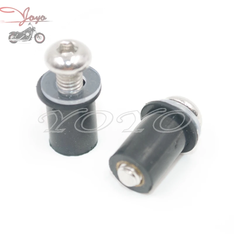 10 шт. 5 мм обтекатель ветровой экран винтовой Болт Комплект Монтажная гайка для лобового стекла Wellnut для EX250 Ninja 250R EX500 ZX6R ZX9R ZX10R ZX14R