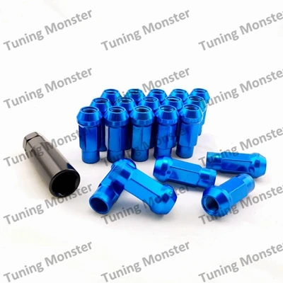 Blue Тюнинг Monster 20 шт Muteki SR48 стальные колесные гайки длина 48 мм M12x1.5/M12x1.25 - Название цвета: Blue