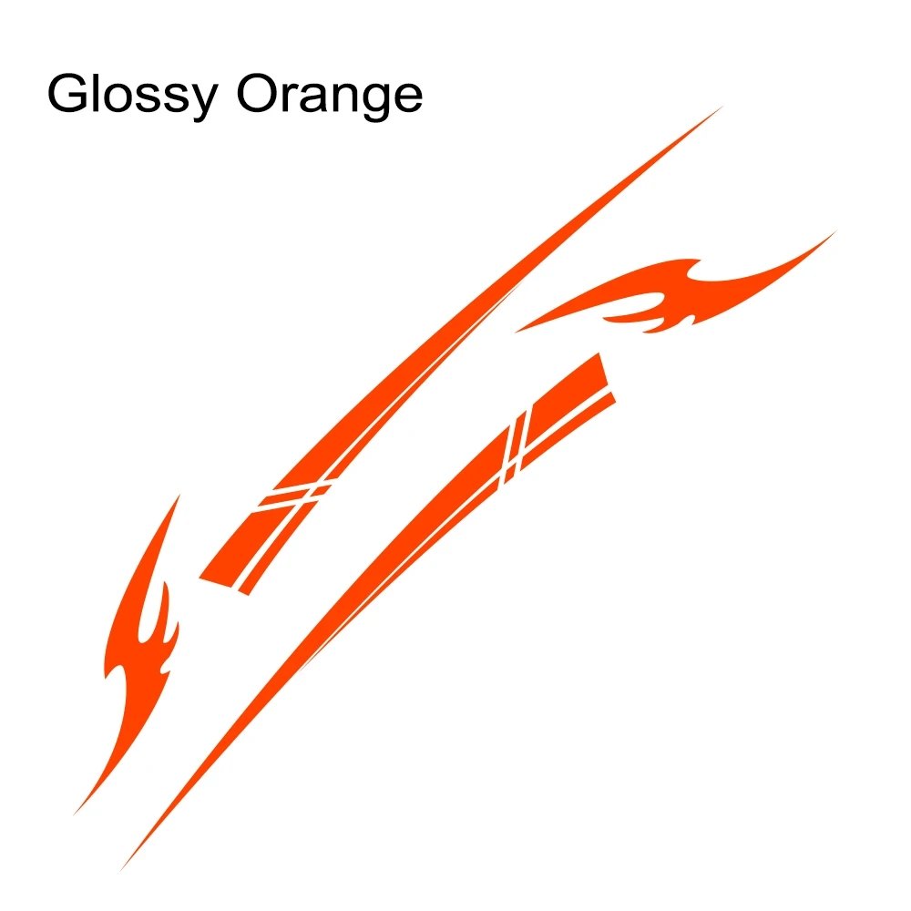 Glossy Orange Накладка на капот автомобиля Наклейка стильная авто стороны тела виниловая пленка наклейки гонки спорт графика тюнинг автомобильные аксессуары для Honda Civic - Название цвета: Glossy Orange