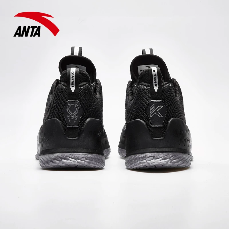 ANTA Новый 2018 Для мужчин kt3low Thompson Баскетбольные Кеды черные Пантеры совместные